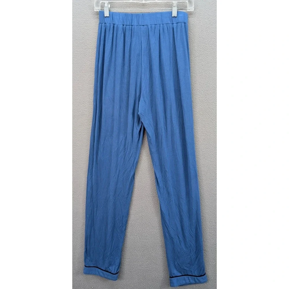 Ekouaer Pajama Set Women's XS Sleepwear Loungewear Long Sleeve Top & Pants Blue‎